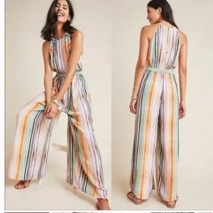 Anthropologie Blank London Large Gallery Row Edinburgh Rainbow Striped Jumpsuit